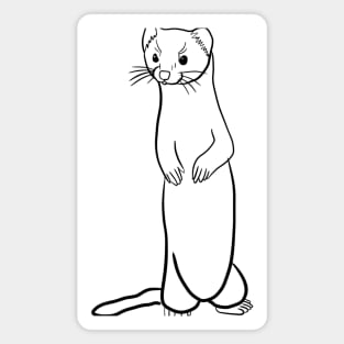 Stick figure ferret Magnet